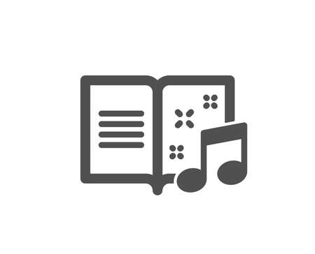 Music book icon. Musical note sign. Quality design element. Classic style icon. Vectorのイラスト素材