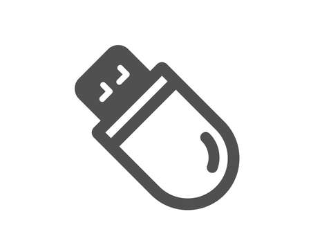 Usb stick icon. Computer memory component sign. Data storage symbol. Quality design element. Classic...