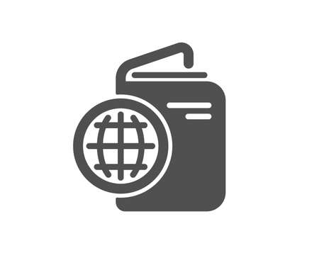 Travel passport icon. Trip id document cover sign. Abroad holidays symbol. Quality design element. Classic style icon. Vectorのイラスト素材