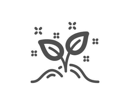 Startup concept icon. Idea leaves sign. Launch project symbol. Quality design element. Classic style icon. Vectorのイラスト素材