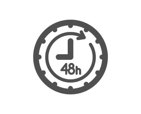 48 hours icon. Delivery service sign. Quality design element. Classic style icon. Vectorのイラスト素材