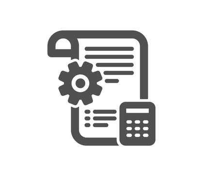Settings blueprint icon. Engineering cogwheel tool sign. Cog gear symbol. Quality design element. Classic style icon. Vectorのイラスト素材