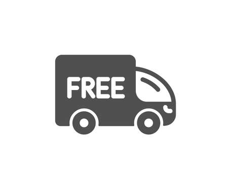 Free delivery icon. Shopping truck sign. Clearance symbol. Quality design element. Classic style icon. Vectorのイラスト素材