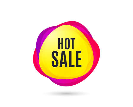 Hot Sale. Special offer price sign. Advertising Discounts symbol. Gradient sales tag. Abstract shopping banner. Template for design. Vectorのイラスト素材