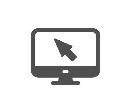Computer or Monitor icon. Mouse cursor sign. Personal computer symbol. Quality design element. Classic style icon. Vectorのイラスト素材