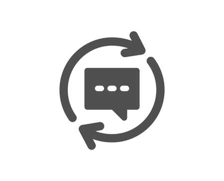 Update Comments icon. Chat Speech bubble sign. Communication symbol. Quality design element. Classic style icon. Vectorのイラスト素材