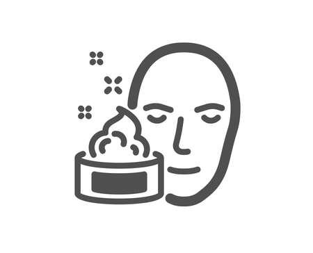 Face cream icon. Skin care lotion sign. Cosmetics symbol. Quality design element. Classic style icon. Vectorのイラスト素材