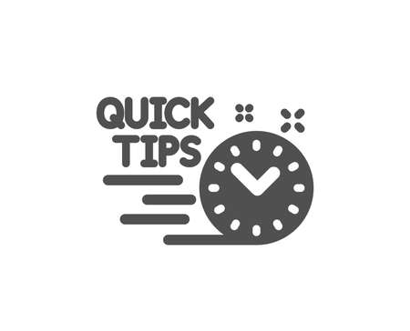 Quick tips icon. Helpful tricks sign. Tutorials symbol. Quality design element. Classic style icon. Vectorのイラスト素材