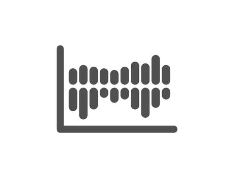 Column chart icon. Financial graph sign. Stock exchange symbol. Business investment. Quality design element. Classic style icon. Vectorのイラスト素材