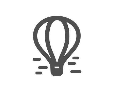 Air balloon icon. Flight transport with basket sign. Amusement park symbol. Quality design element. Classic style icon. Vectorのイラスト素材