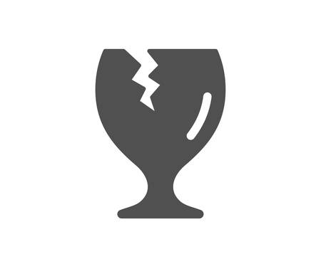Fragile package icon. Delivery service sign. Safe shipping symbol. Quality design element. Classic style icon. Vectorのイラスト素材
