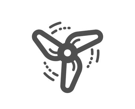 Wind energy icon. Fan engine, jet turbine sign. Ventilator symbol. Quality design element. Classic style icon. Vectorのイラスト素材