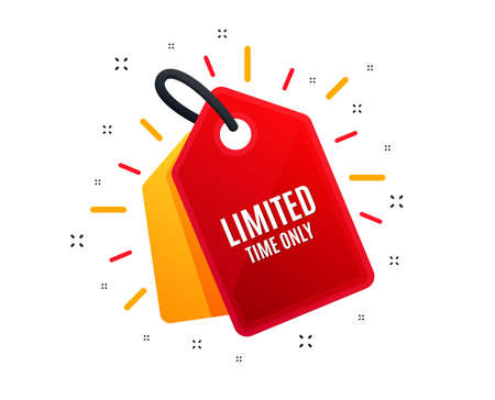 Sale tag. Limited time symbol. Special offer sign. Sale. Shopping banner. Market offer. Vector