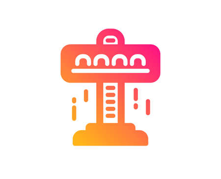 Carousels icon. Amusement attraction park sign. Classic flat style. Gradient attraction icon. Vectorのイラスト素材