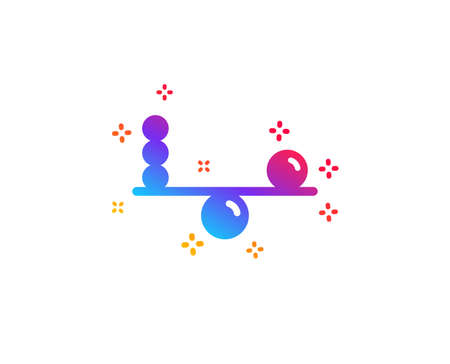 Balance icon. Mind stability sign. Concentration symbol. Dynamic shapes. Gradient design balance icon. Classic style. Vectorのイラスト素材