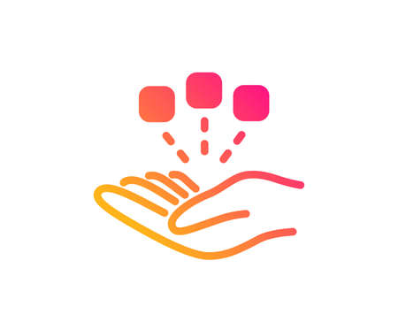 Consolidation icon. Business strategy sign. Classic flat style. Gradient consolidation icon. Vectorのイラスト素材