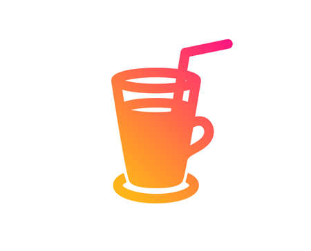 Coffee or Cocktail icon. Fresh drink sign. Beverage symbol. Classic flat style. Gradient cocktail icon. Vectorのイラスト素材