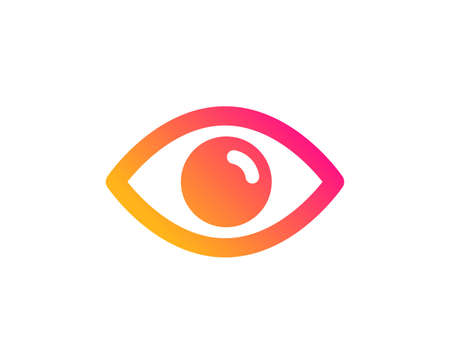 Eye icon. Look or Optical Vision sign. View or Watch symbol. Classic flat style. Gradient eye icon. Vectorのイラスト素材