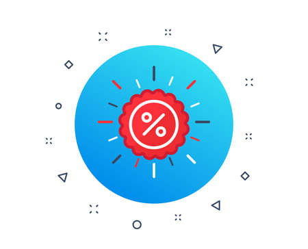 Label percent icon. Sale discount star. Graphic price label. Special offer tag. Shopping discount symbol. Black friday banner. Random dynamic shapes. Gradient sale discount button. Vectorのイラスト素材