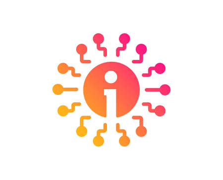 Info icon. Information center sign. Support system symbol. Classic flat style. Gradient info icon. Vectorのイラスト素材