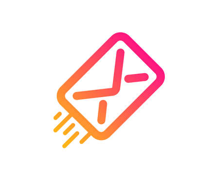 Mail delivery icon. Message correspondence sign. E-mail symbol. Classic flat style. Gradient e-mail icon. Vectorのイラスト素材