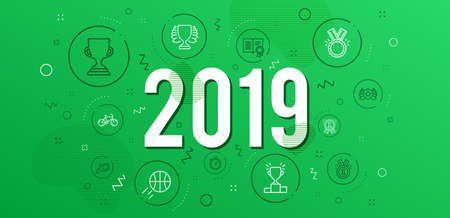 Infographic concept. Award cup, Honor and Whistle icons simple set. Reward, Approved and Winner podium signs. Laureate, Timer and Winner symbols. Basketball, Diploma and Bicycle. Trophy, Medalのイラスト素材