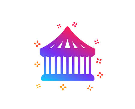 Carousels icon. Amusement park sign. Dynamic shapes. Gradient design carousels icon. Classic style. Vectorのイラスト素材