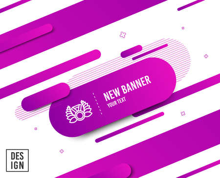 Laurel wreath line icon. Winner medal symbol. Prize award sign. Diagonal abstract banner. Linear laureate medal icon. Geometric line shapes. Vectorのイラスト素材