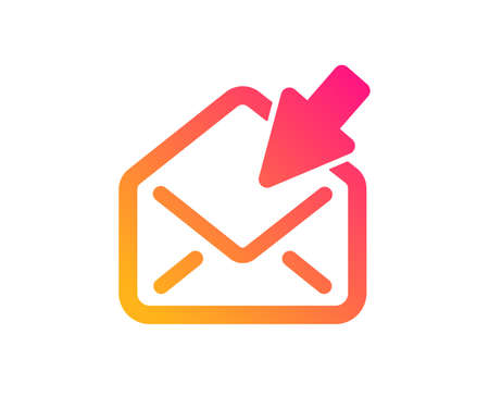 Open Mail icon. View Message correspondence sign. E-mail symbol. Classic flat style. Gradient open Mail icon. Vectorのイラスト素材