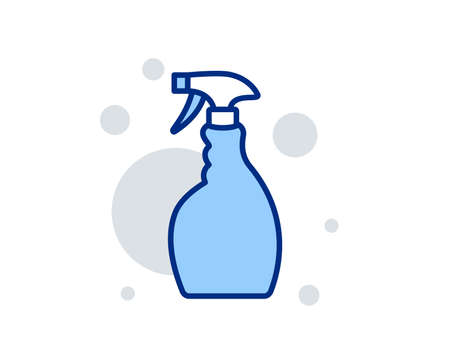 Cleaning spray line icon. Washing liquid or Cleanser symbol. Housekeeping equipment sign. Linear design sign. Colorful spray icon. Vectorのイラスト素材