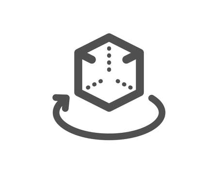 VR simulation sign. Augmented reality icon. 3d cube symbol. Classic flat style.のイラスト素材