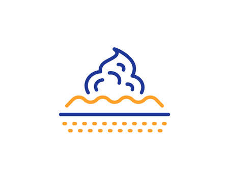 Moisture cream sign. Skin care line icon. Cosmetic lotion symbol. Colorful outline concept. Blue and orange thin line skin care icon. Vectorのイラスト素材