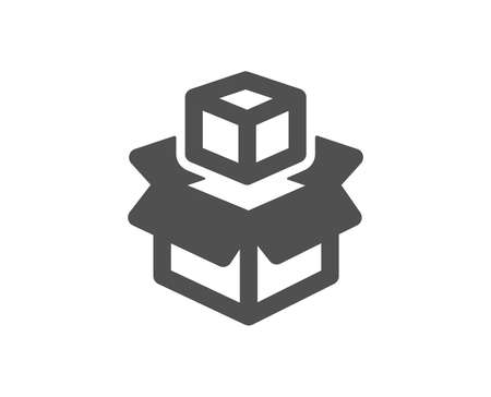 Delivery parcel sign. Box icon. Packing boxes symbol. Classic flat style. Simple packing boxes icon. Vectorのイラスト素材