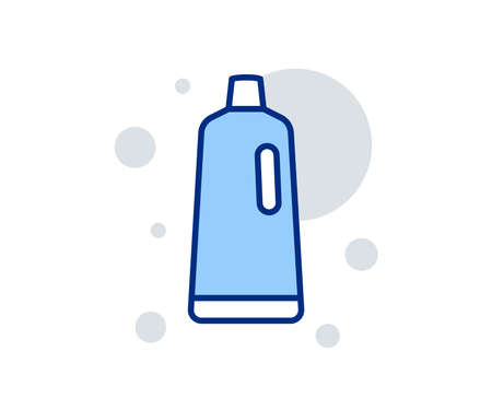 Cleaning shampoo line icon. Washing liquid or Cleanser symbol. Housekeeping equipment sign. Linear design sign. Colorful shampoo icon. Vectorのイラスト素材