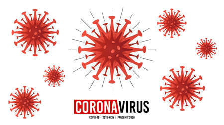 Coronavirus COVID-19 background. Corona virus outbreak. 2019-ncov pandemic. Stop coronavirus disease. Respiratory influenza covid virus. Quarantine and self-isolation. Covid-19 pandemic virus. Vectorのイラスト素材