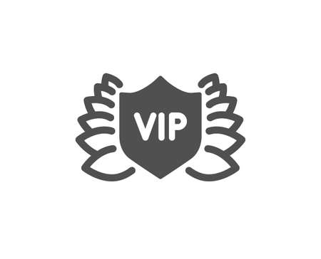Vip security icon. Very important person protection sign. Member club privilege symbol. Classic flat style. Quality design element. Simple vip security icon. Vectorのイラスト素材