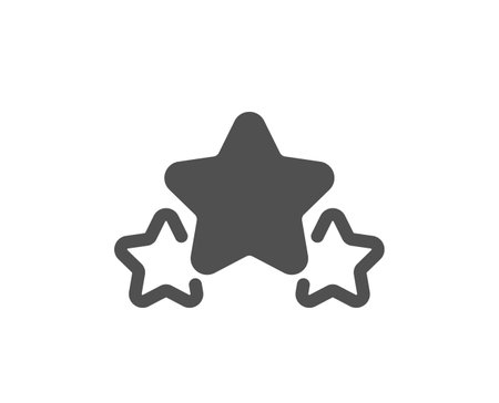 Stars icon. Best ranking sign. Rating symbol. Quality design element. Flat style stars icon....
