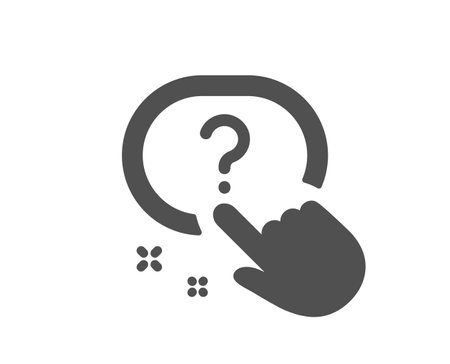 Question button icon. Ask help sign. Faq questionnaire symbol. Quality design element. Flat style question button icon. Editable stroke.のイラスト素材