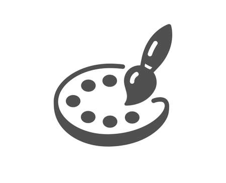 Paint palette icon. Artist brush sign. Creative drawing art symbol. Classic flat style. Quality design element. Simple palette icon. Vectorのイラスト素材