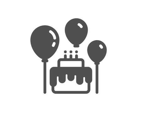 Cake icon. Birthday events sign. Party celebration symbol. Classic flat style. Quality design element. Simple cake icon. Vectorのイラスト素材