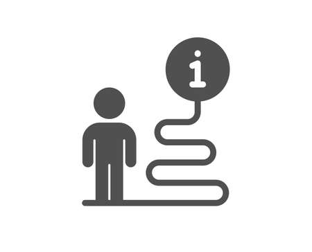 Support icon. Help information sign. Info path symbol. Classic flat style. Quality design element. Simple support icon. Vectorのイラスト素材