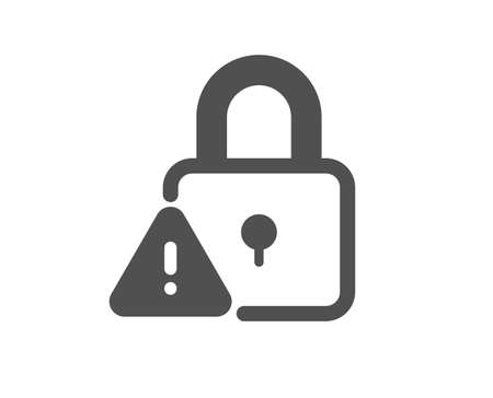 Lock icon. Padlock warning sign. Security access symbol. Classic flat style. Quality design element. Simple lock icon. Vectorのイラスト素材
