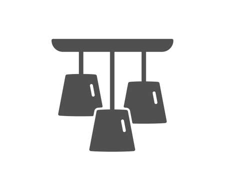 Ceiling lamp icon. Fixture light sign. Interior illuminate symbol. Classic flat style. Quality design element. Simple ceiling lamp icon. Vectorのイラスト素材