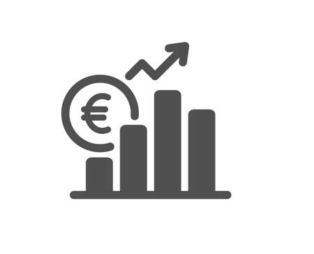 Euro rates icon. Currency exchange sign. Money trade symbol. Classic flat style. Quality design element. Simple euro rate icon. Vectorのイラスト素材