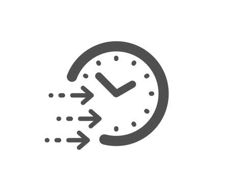Delivery time icon. Express courier sign. Fast shipping symbol. Classic flat style. Quality design element. Simple delivery time icon. Vectorのイラスト素材