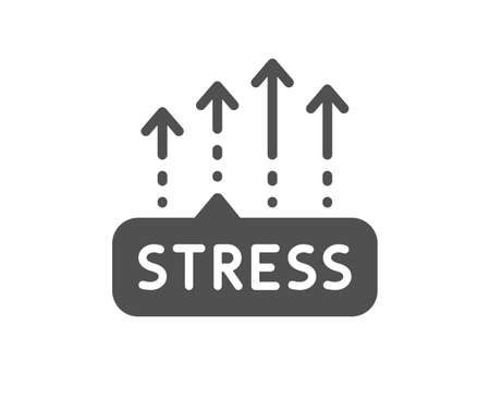Stress grows icon. Anxiety depression chat sign. Mental health symbol. Classic flat style. Quality design element. Simple stress grows icon. Vectorのイラスト素材