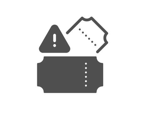 Tickets icon. Transport entrance sign. Paid admission ticket symbol. Classic flat style. Quality design element. Simple tickets icon. Vectorのイラスト素材