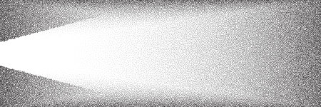 Dotwork gradient pattern background. Black noise stipple dots light trail. Sand grain effect. Black...