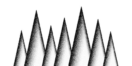 Mountain grain pattern vector background. Black noise stipple dots. Sand grain effect. Dots grunge banner. Abstract noise dotwork pattern. Stipple circles texture. Dotted vector background.のイラスト素材