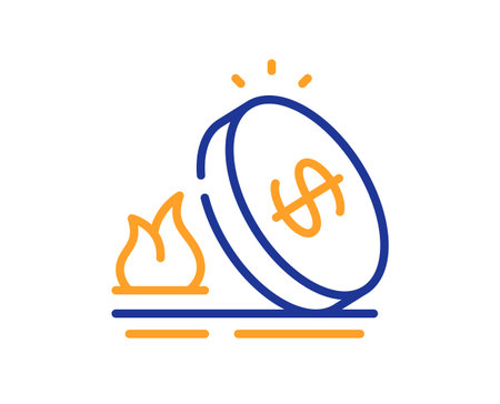 Gas price line icon. Fuel tax sign. LPG rate symbol. Colorful thin line outline concept. Linear style gas price icon. Editable stroke. Vectorのイラスト素材